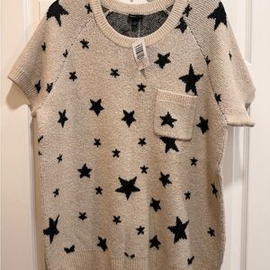 Torrid Black Star Pattern Sweater - Cream